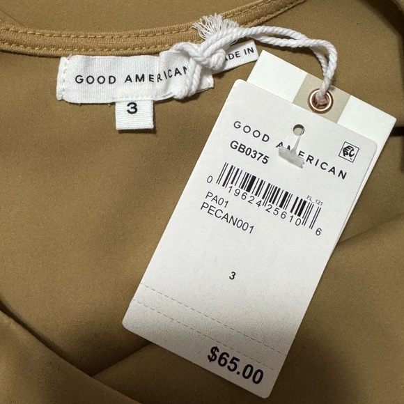 Good American Scuba Modern Tank Bodysuit Large Size 3 Pecan Beige Nude Thong NWT - Picture 3 of 14